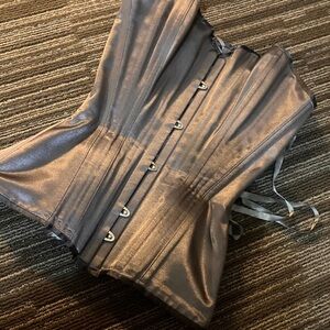 Pending 
Professionally Made Gray Overbust Corset Lace Embrace